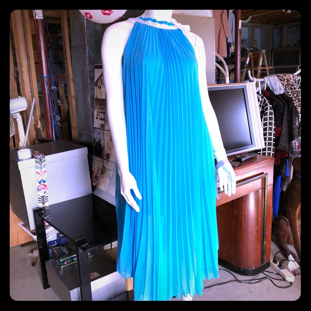 Boutique silk blue dress
